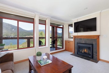 Access the sizeable balcony from the living area
