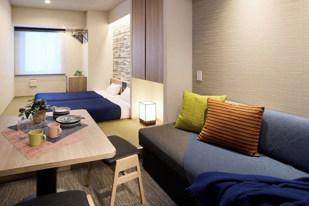 Traditioneel appartement, meerdere bedden, niet-roken, keuken | 1 slaapkamer, luxe beddengoed, donzen dekbedden, een kluis op de kamer
