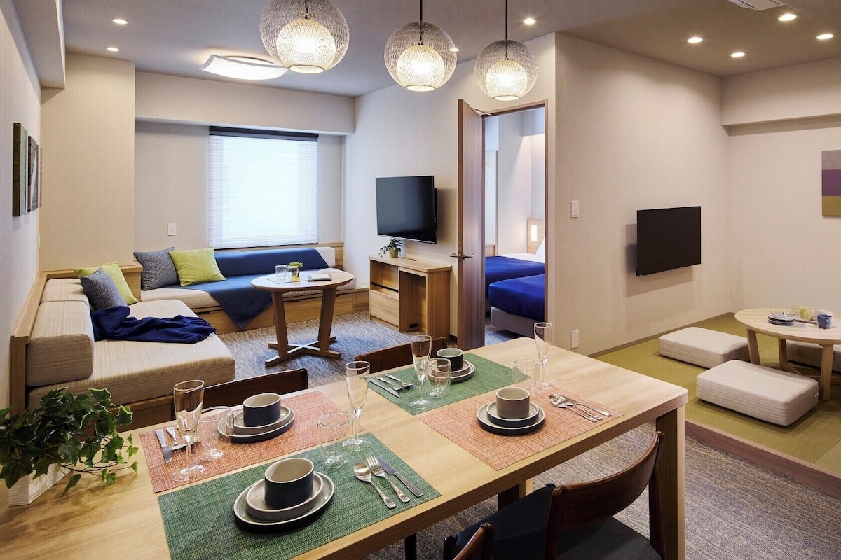 Deluxe appartement, meerdere bedden, niet-roken, keuken | 1 slaapkamer, luxe beddengoed, donzen dekbedden, een kluis op de kamer