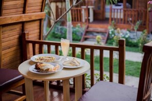 Uitzicht op de tuin