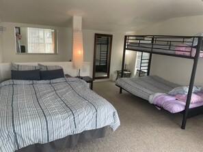 1 bedroom, blackout curtains, iron/ironing board, Internet