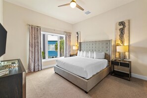 4 bedrooms, in-room safe, iron/ironing board, travel cot