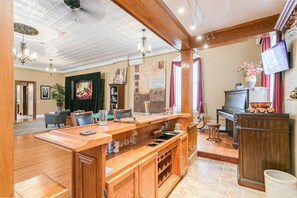 Bar area overlooking the game room