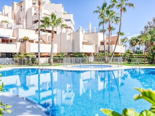 Luxurious beachfront penthouse with private pool, WiFi, air conditioning, parking