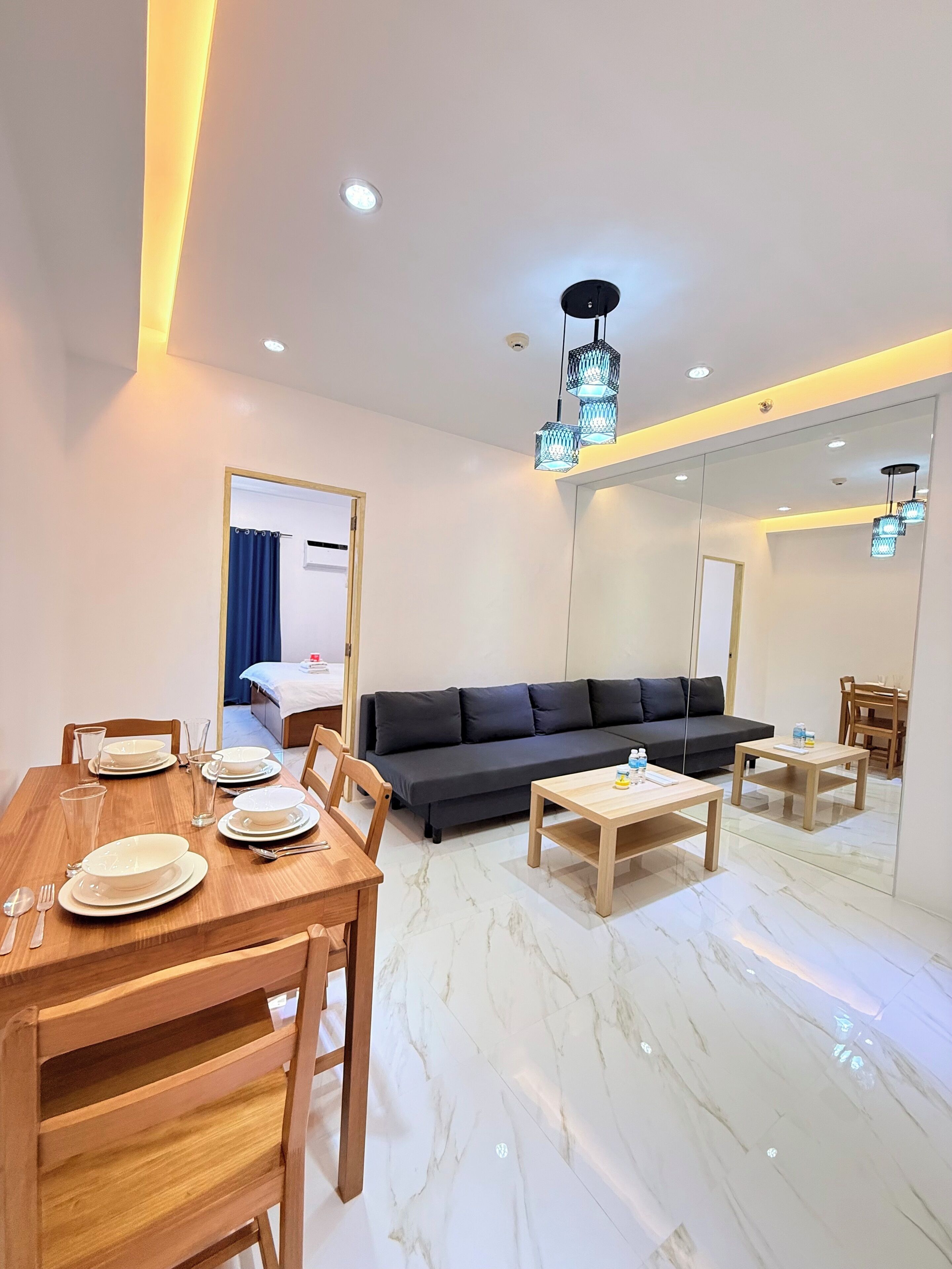 Superior Apartment | Living area | 55-inch TV with digital channels