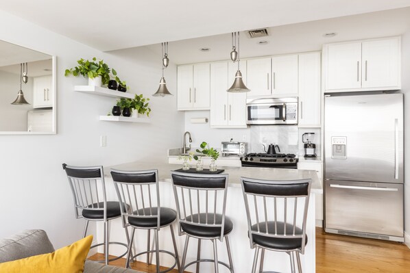 Fridge, microwave, oven, stovetop - The Heart of Southie (Garage + Roof Deck) (Boston)