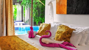 Vila Eksklusif, 1 Tempat Tidur King | Seprai premium, bantalan ekstra lembut, minibar, dan brankas