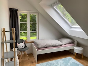 2 bedrooms, iron/ironing board, travel crib, free WiFi