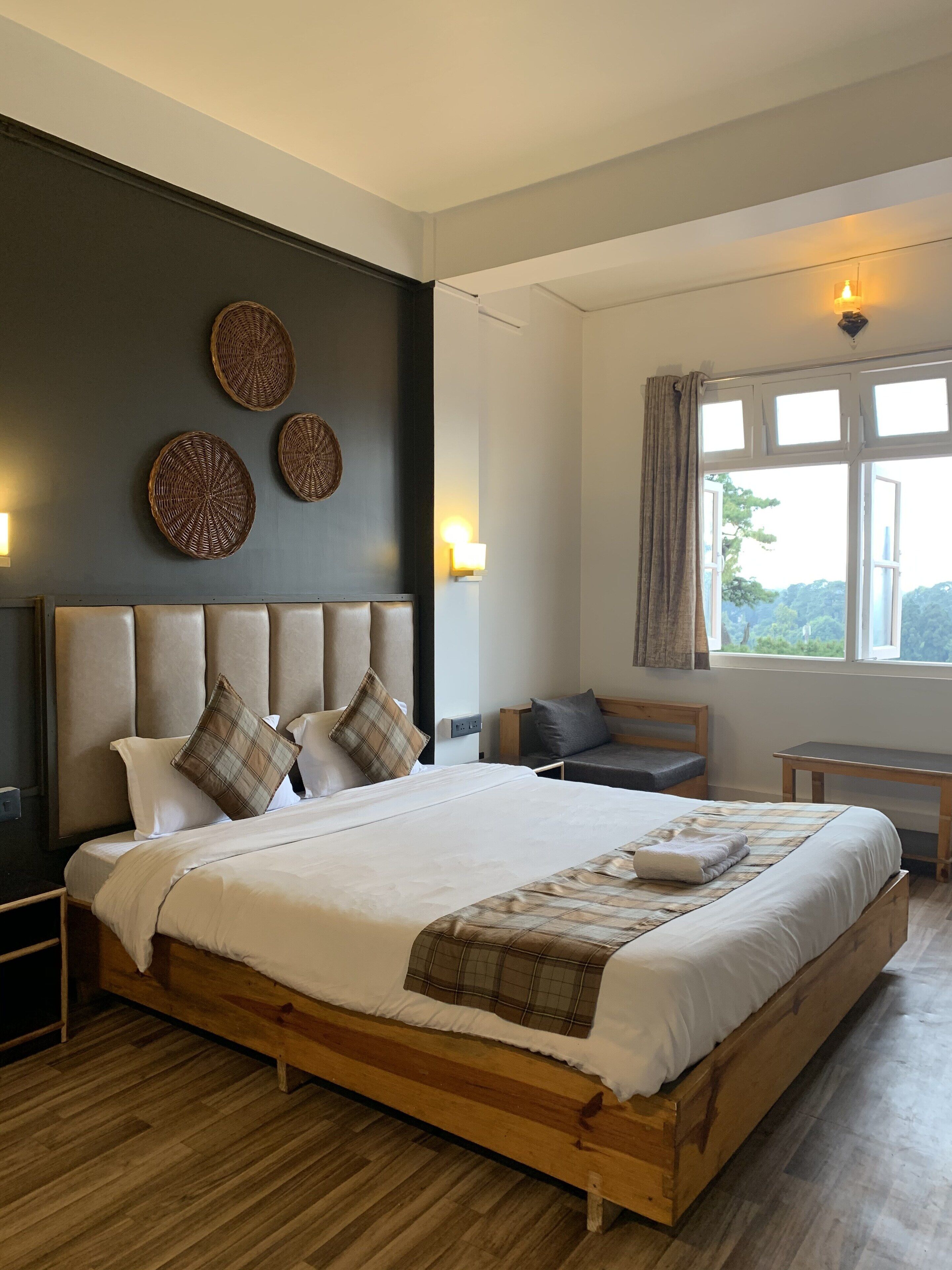 Premium bedding, pillow-top beds, desk, soundproofing