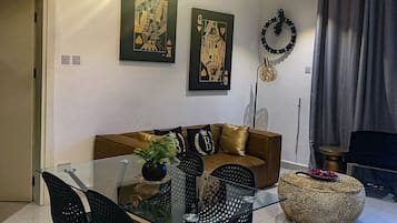 Luxury Apartment, 1 Bedroom, Balcony | Living area