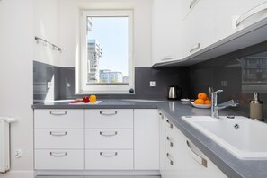 Apartment, 1 Bedroom, Balcony | Private kitchen - Gdańsk Zaspa Apartment by Renters (Gdansk)