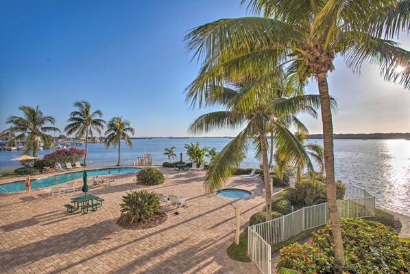 Apartment (1 Bedroom) | Interior - Private Balcony & Pool Access: Bayfront Retreat (St. Petersburg)