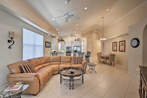 House (4 Bedrooms) | Living area | TV - Naples Home w/ Private Heated Saltwater Pool/lanai (Naples)