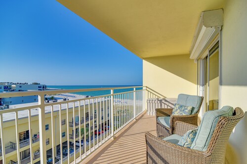 Patio! 5th-floor Oceanfront Condo on Madeira Beach