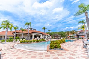 Outdoor pool - Brand New! Emerlad Escape Gated Resort,Private Pool,Spa 11 bedrooms (Kissimmee)