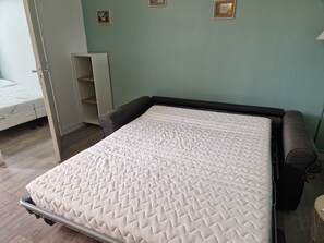 1 makuuhuone, vuodevaatteet