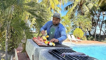 Outdoor pool, free cabanas