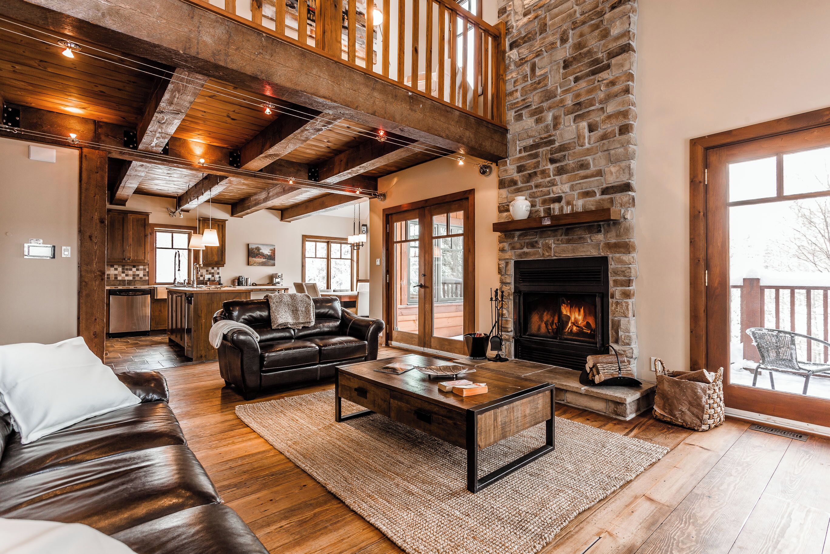 Smart TV, fireplace, video games