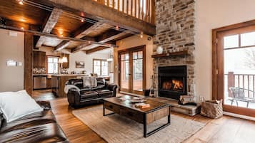 Smart TV, fireplace, video games