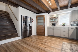 House, Multiple Beds, Fireplace | Private kitchen | Fridge, microwave, oven, stovetop