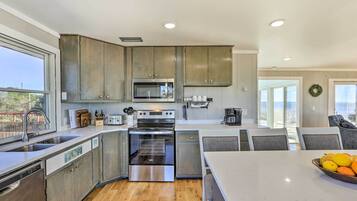 Microwave, oven, stovetop, dishwasher