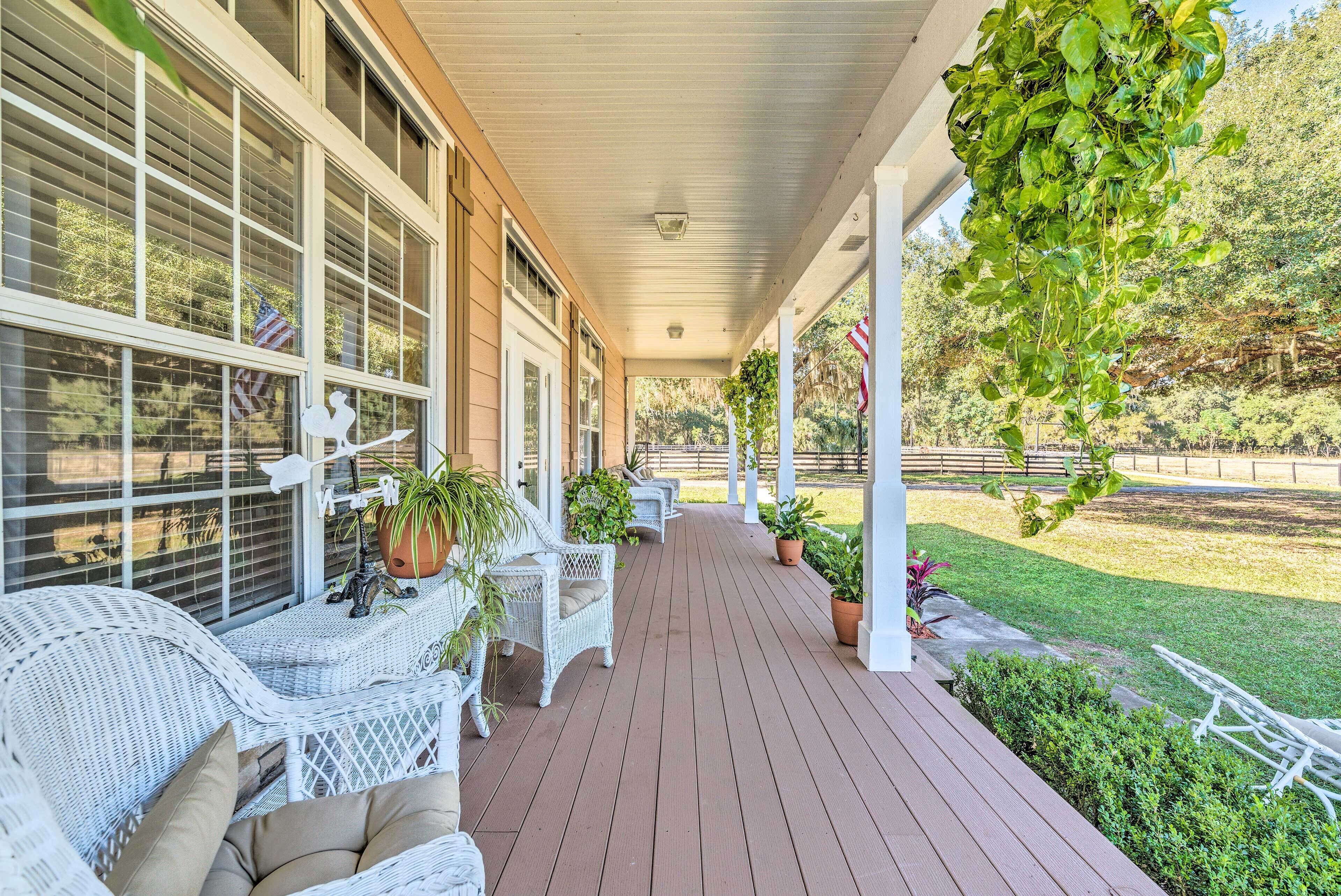 House w/ Wraparound Porch, 1/2 Mi to Lake!