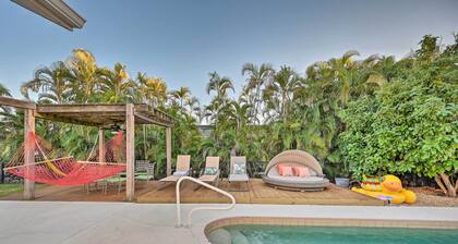 House w/ Heated Pool & Grill - Walk to Beach!