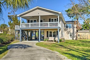 Exterior - Canalfront Surfside Beach Home - Walk to Beach! (Surfside Beach)