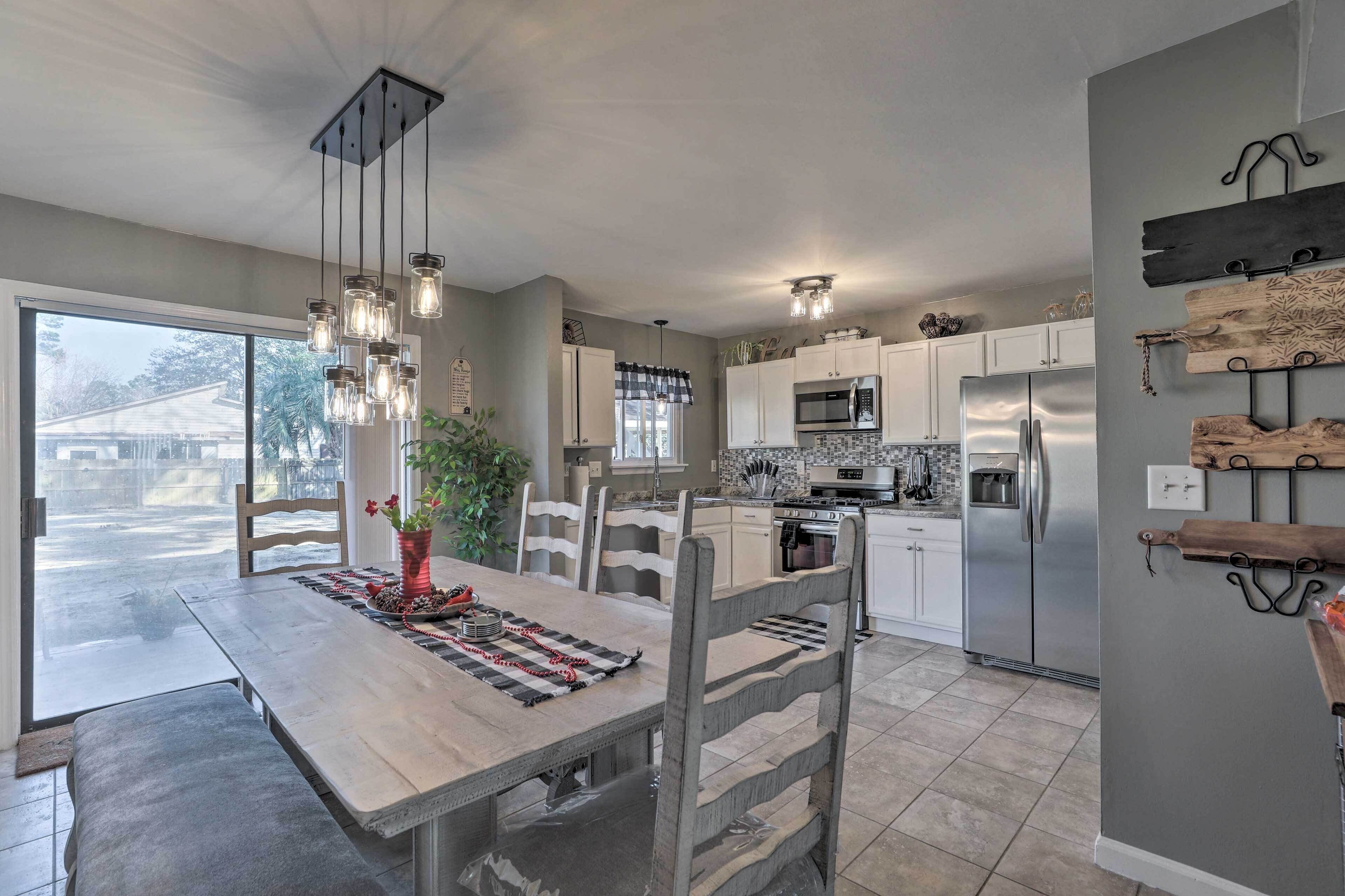 North Charleston Home With Fire Pit and Gazebo!