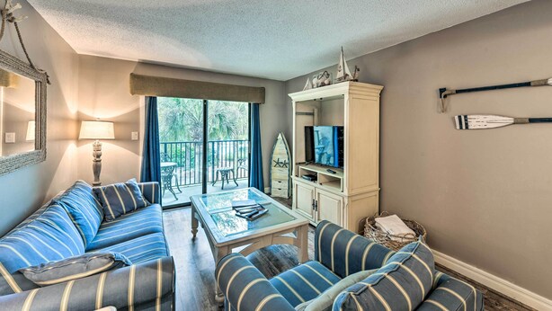 TV - Quiet Condo in Resort: Swim, Swim, Shop, & More! (Hilton Head Island)