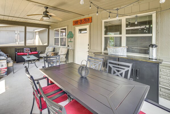 House (2 Bedrooms) | Front of property - Little Indian Resort Cabin: Pool + Walk to Lake! (Lampe)