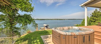 Elegant Lakefront Gem w/ Dock + Sunset Views!