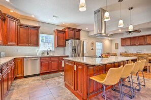 Interior - Dock & Jet Ski Slip: Lakeside Sunrise Beach Home! (Sunrise Beach)