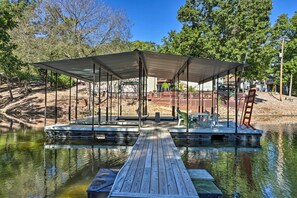 Interior - Dock & Jet Ski Slip: Lakeside Sunrise Beach Home! (Sunrise Beach)