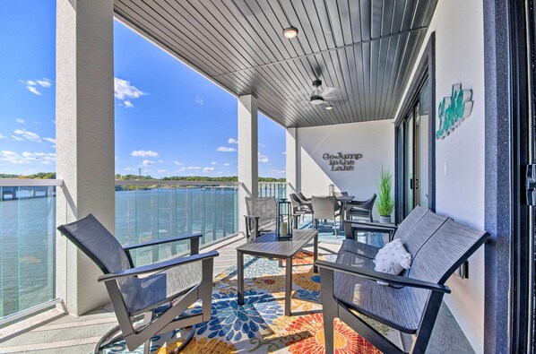 Apartment (3 Bedrooms) | Front of property - Lake-view Patio + Pool Access: Osage Beach Condo (Osage Beach)