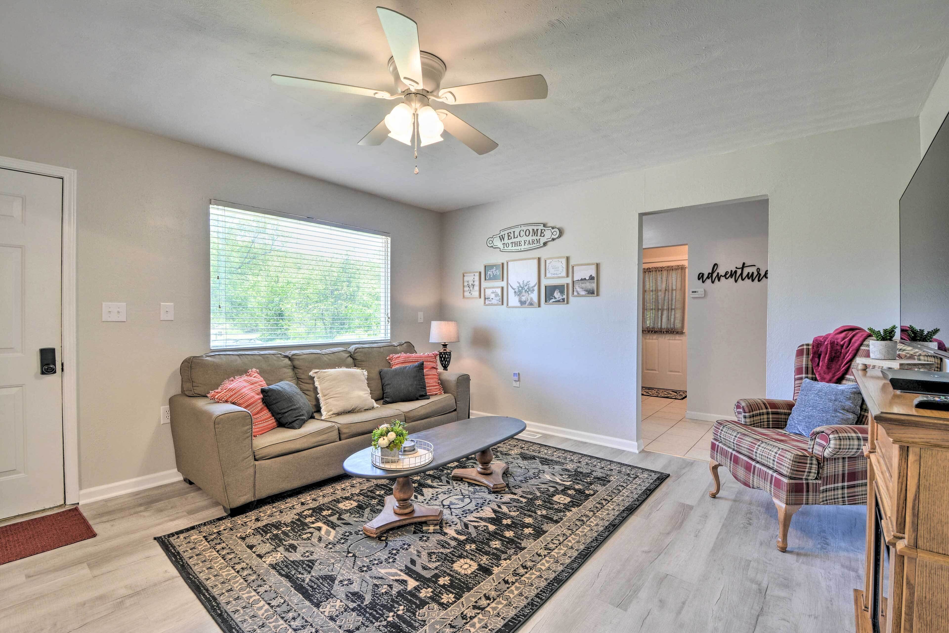 Rustic Ironton Home w/ Deck & Fire Pit on Creek!