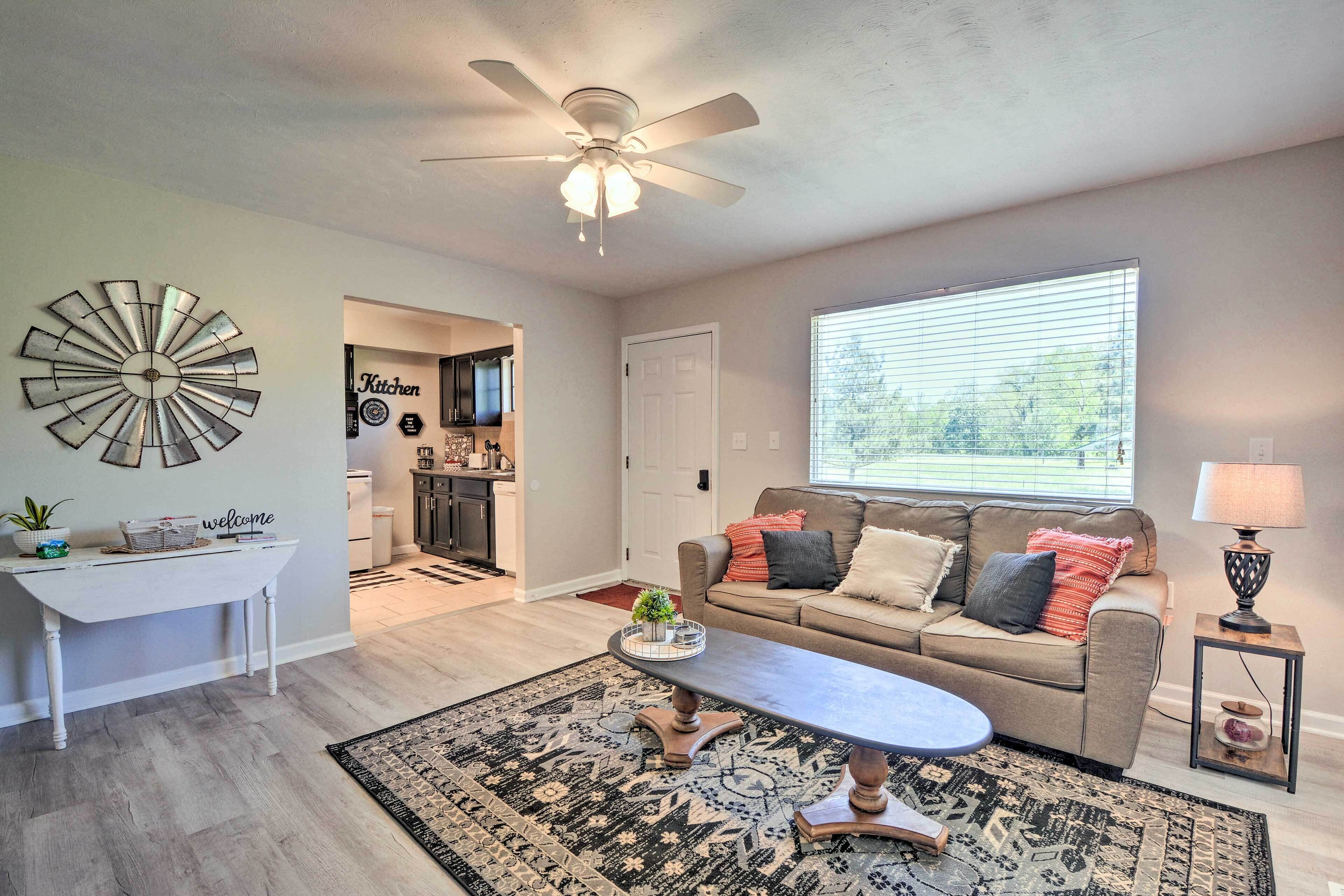 Rustic Ironton Home w/ Deck & Fire Pit on Creek!