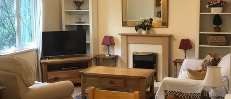 House | Living area | TV, fireplace