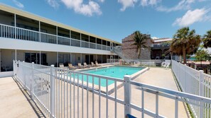 A heated pool