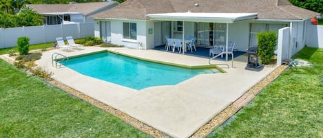 A heated pool