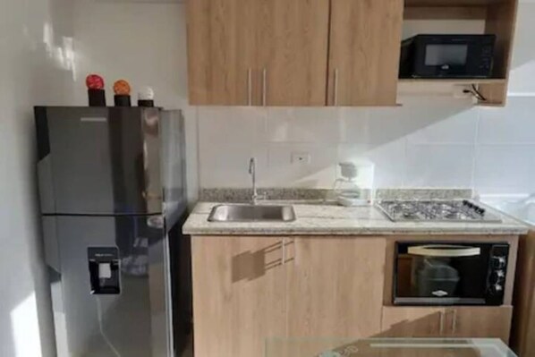 Private kitchen - Cómodo Apartamento Cerca al Parque del Café (Armenia)