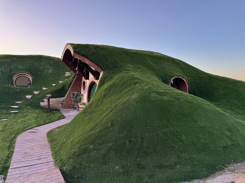 Full-sized Hobbit House. Fantasy setting with modern comforts