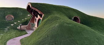 Full-sized Hobbit House. Fantasy setting with modern comforts