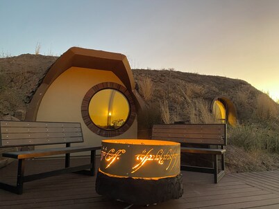 Full-sized Hobbit House. Fantasy setting with modern comforts