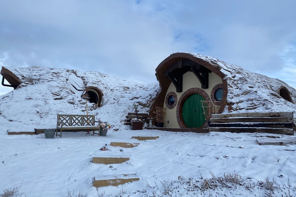 Full-sized Hobbit House. Fantasy setting with modern comforts