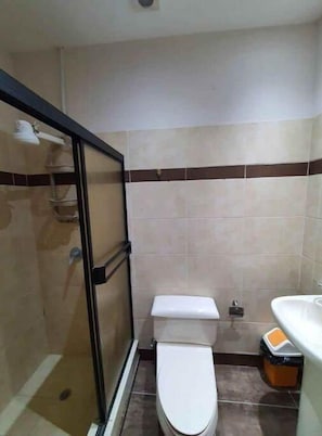 Towels, soap, shampoo