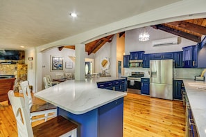 House (5 Bedrooms) | Interior - Dock & 2-story Boat Slip: Badin Lake Cabin (New London)