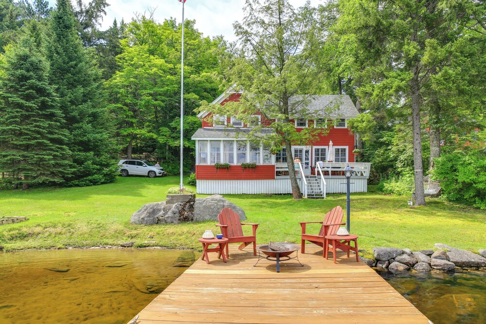 Authentic 1912 Adirondack Lake Camp w/ Fire Pit