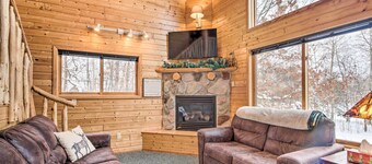 Cabin w/ Fireplace < 1 Mile to Lakes + Golf