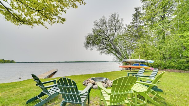 Unclassified image, 1 of 33, button - Near Snowmobiling! Carp Lake Cottage w/ Fire Pit (Carp Lake)